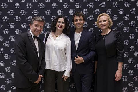 Gilles Pélisson, Unifrance ; Louise Courvoisier, Director ; Guilhem Caillard, CINEMANIA ; Daniela Elstner, Unifrance © Christophe Martin-Unifrance